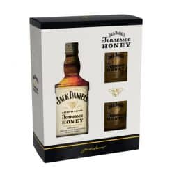 Jack Daniels Honey met 2 Glazen Giftset 70cl
