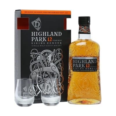 Highland Park 12 Years + 2 Glazen 70cl