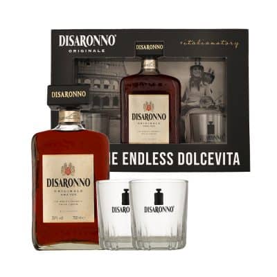 Disaronno Amaretto + 2 Glasses 70cl