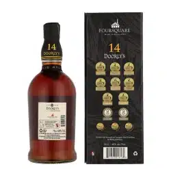 Doorly's 14 Years Barbados Rum 70cl achterkant fles