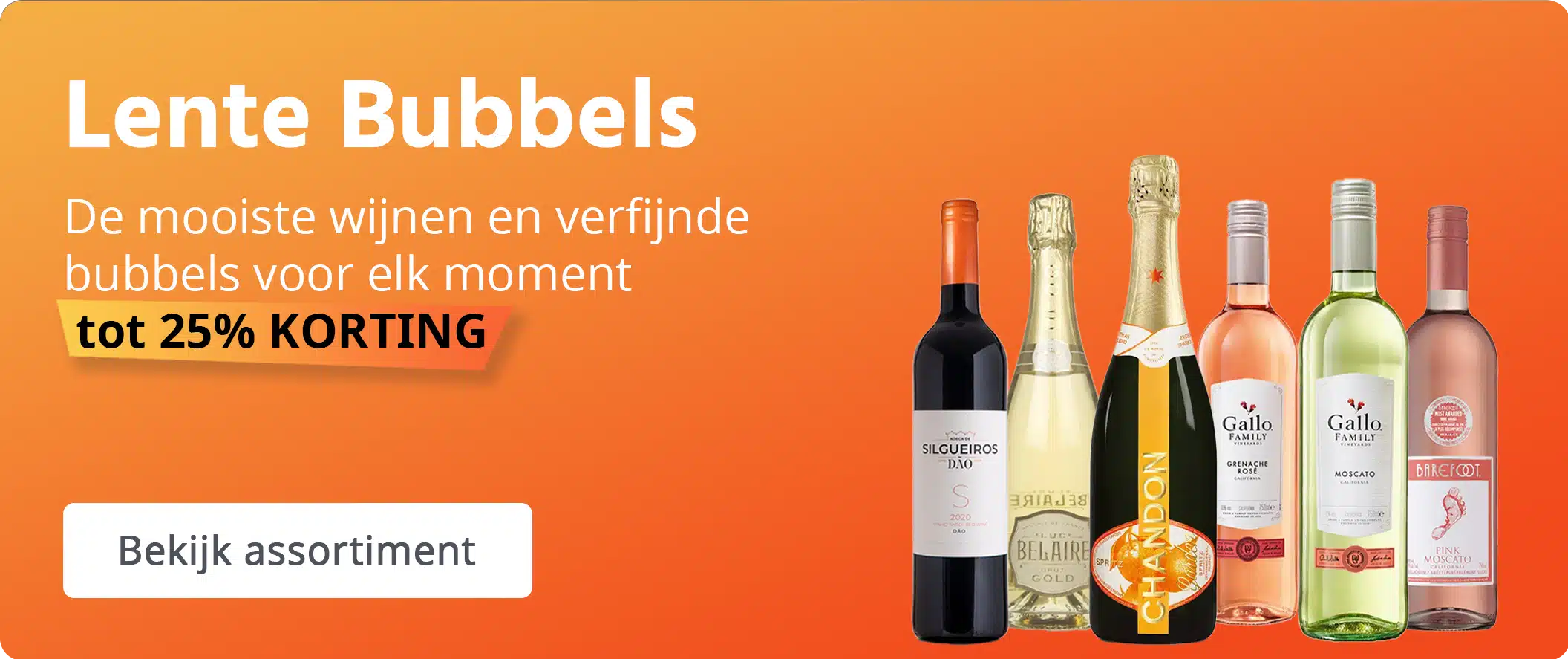 Lenten wijnen bubbels aanbieding