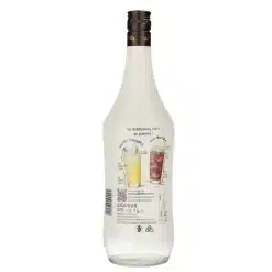 Malibu 1 Liter 21% Kokoslikeur achterkant fles